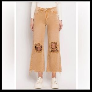 Vervet Leslie 90s Vintage Crop Flare Jeans
